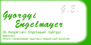 gyorgyi engelmayer business card